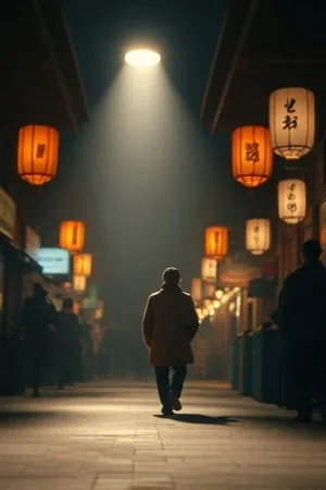 午夜电影网午夜场主推《雾港十二点》竖版海报，雨夜港口灯塔的光束