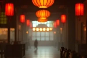 《无灯走廊》封面，熄灯后的长走廊与门缝微光